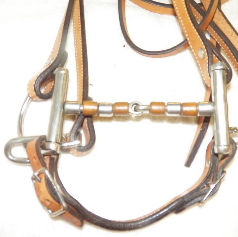 New Leather Bridle New Leather Headstall with Steelast Copper Roller