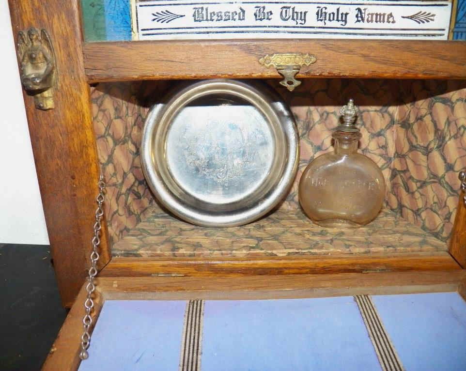 Antique Viaticum Oak Last Rites Wall Altar Religious wall niche used as ...
