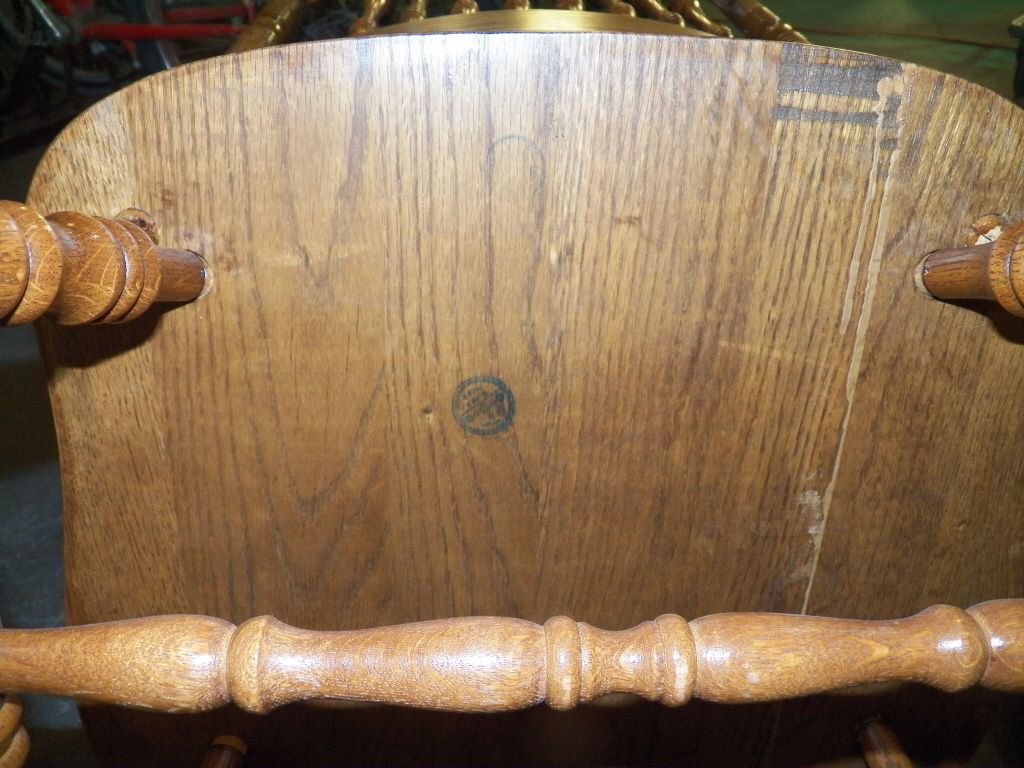 Double Pressed Back Solid Oak Rocking Chair A very solid and attractive ...