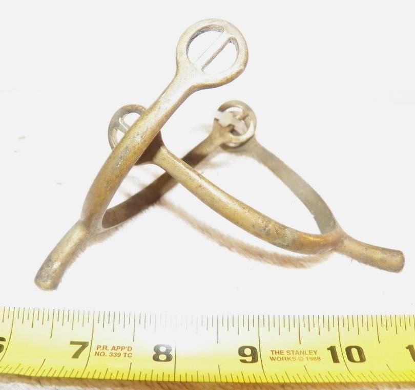 English Riding Spurs Marked on the inner heel, inside the shank area ...