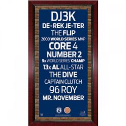 Derek Jeter Yankees  The Captain  Framed 16x32 Subway Sign Wall Art With Game-Used Dirt from Yankee 
