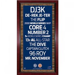 Derek Jeter Yankees "The Captain" Framed 16x32 Subway Sign Wall Art With Game-Used Dirt from Yankee 