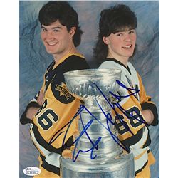 Mario Lemieux & Jaromir Jagr Signed Penguins 8x10 Photo (JSA COA)