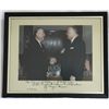 Image 1 : J. Edgar Hoover Signed Custom Framed 12" x 10" Photo Display Inscribed to Admiral William F. Raborn 