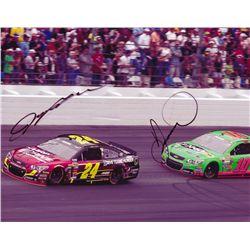 Danica Patrick & Jeff Gordon Signed NASCAR 8x10 Photo (PA LOA)