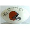 Image 1 : Jim Brown Signed Browns Logo Football Inscribed "HOF 71" (Steiner COA)