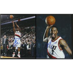 Lot of (2) Wesley Matthews Signed Blazers 8x10 Photos (PA LOA)