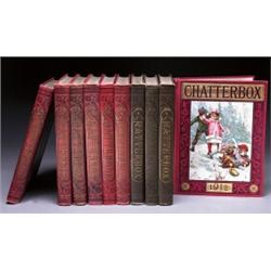 CLARKE, J. ERSKINE. CHATTERBOX. 13 volumes. 1905-1913 (duplicate of 1912), 1915, 1917, 1922. Illu...