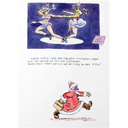 [PRISONER OF WAR ART]. SANTA CLAUS AUF REISEN EINE SONDERBARE GESCHICHTE. N.p., n.d. [c.1941-46]....