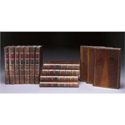 CARLYLE, THOMAS. COLLECTED WORKS. 14 (of 16) volumes. 8vo, full tree calf and gilt Greek Key bord...