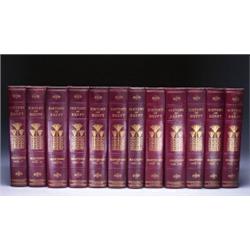 MASPERO, GASTON. HISTORY OF EGYPT CHALDEA, SYRIA, BABLONIA, AND ASSYRIA. 12 volumes (of 13). Illu...