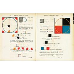 BYRNE, OLIVER. THE FIRST SIX BOOKS OF THE ELEMENTS OF EUCLID, IN WHICH COLOURED DIAGRAMS ARE USED...