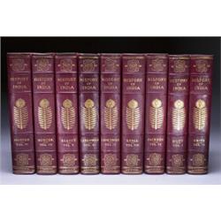 JACKSON, A.V. WILLIAMS [ED]. THE HISTORY OF INDIA. 9 volumes. Illustrated with colour plates. 4to...