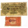 Image 1 : LOT OF 2 GERMAN HOLOCAUST GHETTO PAPER MONEY