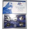 Image 1 : 2007-S 50 STATE QUARTERS PROOF SET ISSUE PRICE WAS $13.95 HAS *MT/WA/ID/WY/UT* QUARTERS IN SET.