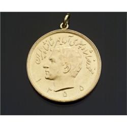 Iranian 5-Pahlavi Gold Coin Dated 1975...