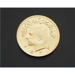 Iranian 2-1/2 Pahlavi Gold Coin Dated 1979...