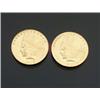Image 1 : Two U.S. Indian Head 10-Dollar Gold Coins Dated 1909 and 1911...