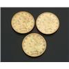 Image 1 : One U.S. Eagle 10-Dollar Gold Coin Dated 1893 and Two U.S. Eagle 10-Dollar Gold Coins Dated 1898...