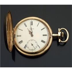 Russian 14-Karat Yellow Gold Hunter Cased Pocketwatch, B. Vaayu...