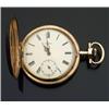 Image 1 : Russian 14-Karat Yellow Gold Hunter Cased Pocketwatch, B. Vaayu...
