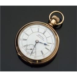 American Open Face Gold Filled Pocketwatch, Columbus, Ohio, "Railway King"...