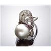 Image 1 : 18-Karat White Gold, South Sea Pearl and Diamond Dinner Ring...