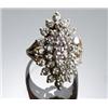 Image 1 : 14-Karat Yellow and White Gold and Diamond Cluster Ring...