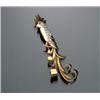 Image 1 : European 18-Karat Yellow and White Gold, Diamond and Ruby Tropical Bird Brooch...