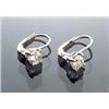 Image 1 : Pair of 18-Karat White Gold and Diamond Ear Studs...