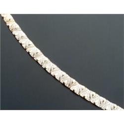 14-Karat Yellow and White Gold and Diamond Flexible Bracelet...