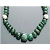 Image 1 : 14-Karat Yellow and White Gold and Emerald Nugget Bead Necklace...