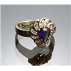 Image 1 : 18-Karat Yellow Gold Blue, Sapphire and Diamond Dinner Ring...