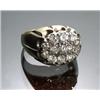 Image 1 : Gentleman's 14-Karat Yellow and White Gold and Diamond Cluster Ring...