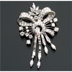 Platinum and Diamond Pendant Brooch...