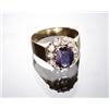 Image 1 : Tested 18-Karat Yellow Gold, Blue Sapphire and Diamond Dinner Ring...