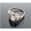 Image 1 : Art Deco Filigree Platinum and Solitaire Diamond Ring...