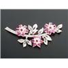 Image 1 : Platinum, Diamond, Pink Sapphire and Ruby Floral Brooch...