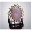 Image 1 : 14-Karat Yellow Gold, Lavender Jadeite Jade and Diamond Dinner Ring...