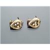 Image 1 : Pair of 18-Karat Yellow Gold and Diamond French Clip-back Earrings...