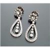 Image 1 : Pair of Platinum and Diamond Pendant Earrings...