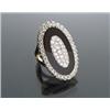 Image 1 : 18-Karat Yellow and White Gold, Diamond and Black Onyx Dinner Ring...