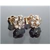 Image 1 : Pair of Tested 14-Karat Yellow Gold and Diamond Ear Studs...