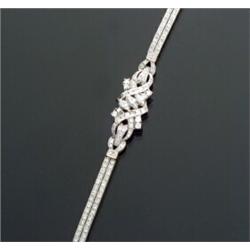 14-Karat White Gold and Diamond Cocktail Bracelet...