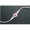 Image 1 : 18-Karat White Gold, Ruby and Diamond Cocktail Bracelet...