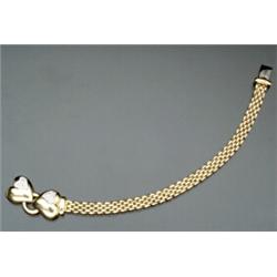 European 18-Karat Yellow and White Gold and Diamond Bracelet...