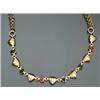 Image 1 : Princess Length 18-Karat Yellow Gold, Blue Sapphire, Ruby and Emerald Necklace...