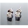 Image 1 : Pair of 14-Karat White Gold and Diamond Ear Studs...