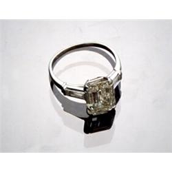 Platinum and Solitaire Diamond Ring...