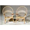 Image 1 : Pair of Hans Wegner Ash and Teak 'Peacock' Chairs...